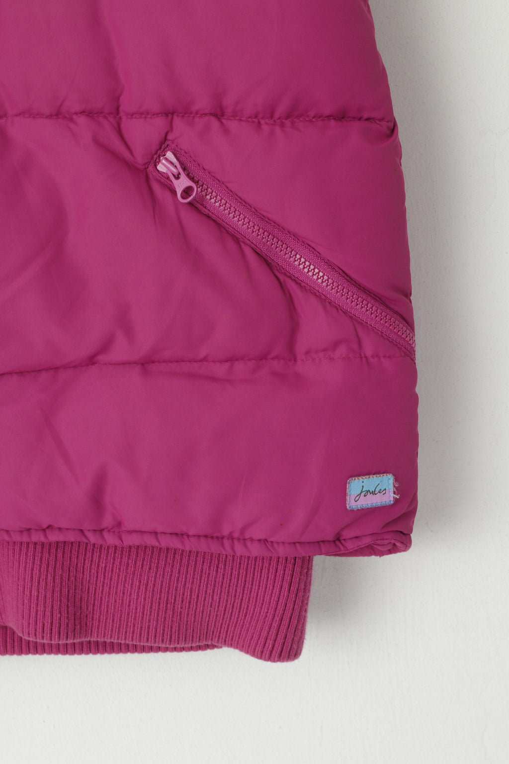 Joules Femmes 10 S Bodywarmer Violet Rembourré Fermeture Éclair Complète Gilet Gilet Haut