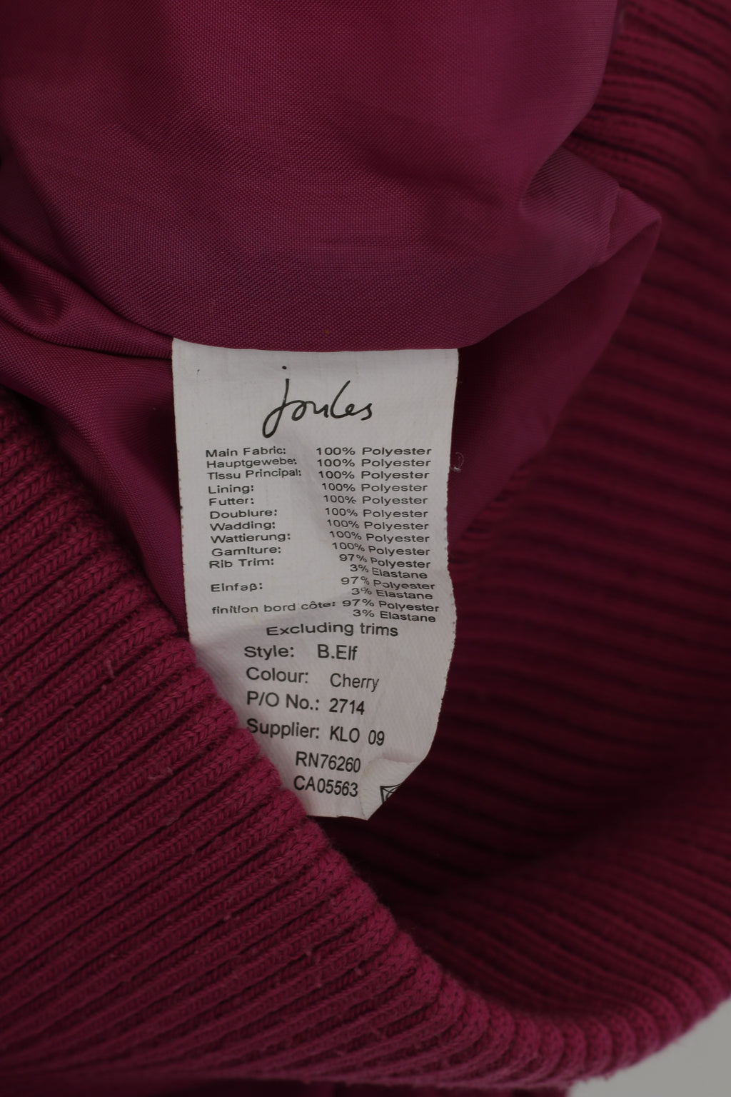 Joules Femmes 10 S Bodywarmer Violet Rembourré Fermeture Éclair Complète Gilet Gilet Haut