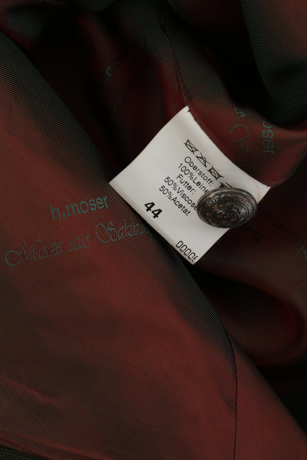 H. Moser Women 44 L Jacket Green Linen Traditional Salzburg Austria Blazer