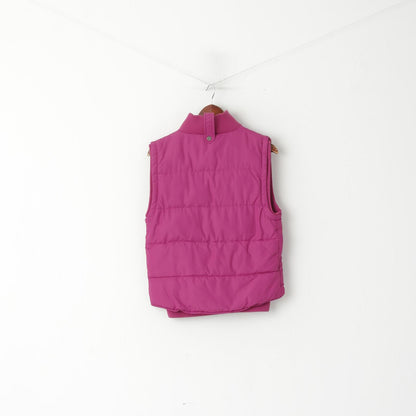 Joules Women 10 S Bodywarmer Purple Padded Full Zipper Vest Gilet Top