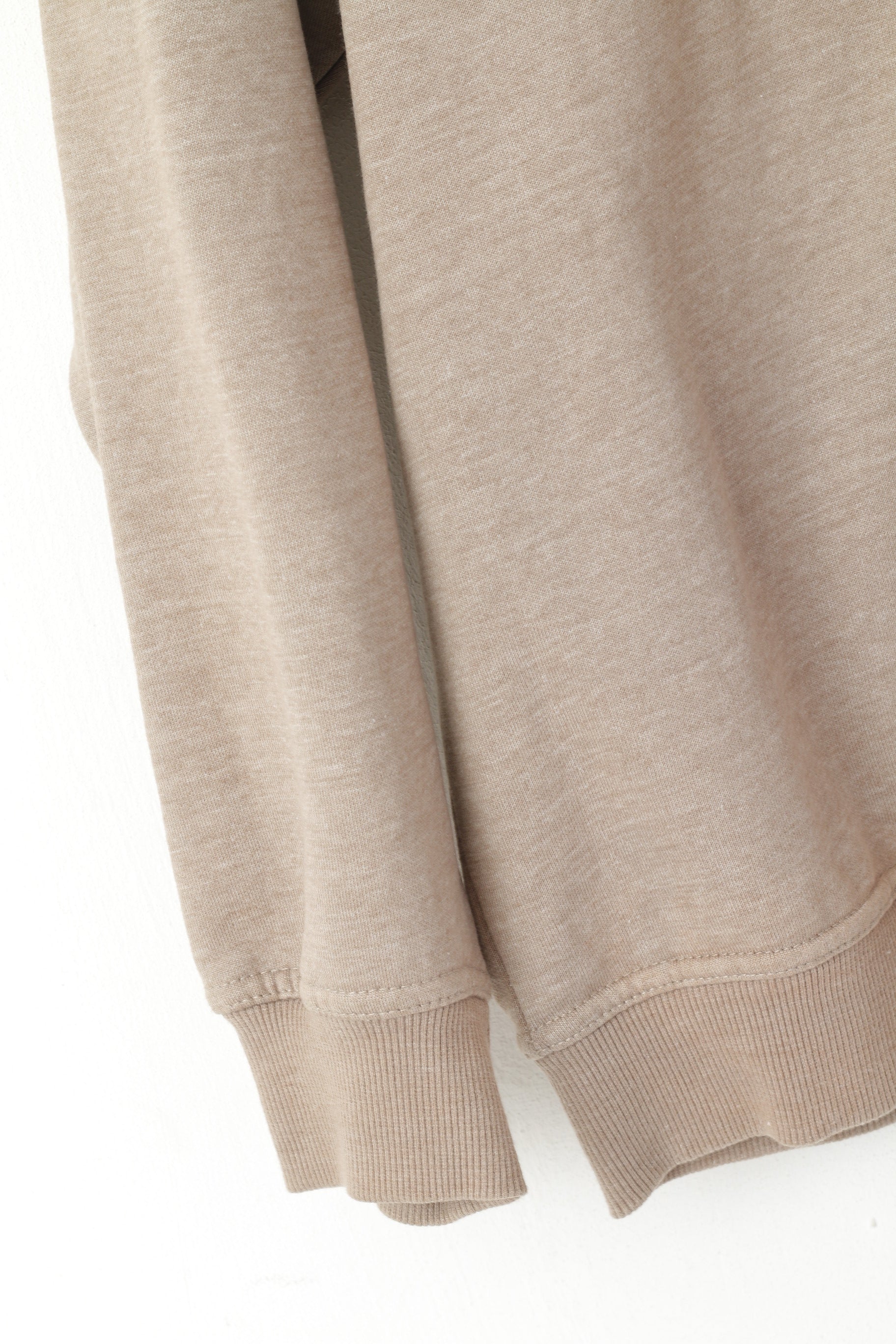 James Pringle Men M Sweatshirt Beige Cotton Collared Classic Plain Jumper Top