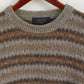 Woolen Classics Women 3 M Jumper Grey Nordic Print 100% Wool Sweater