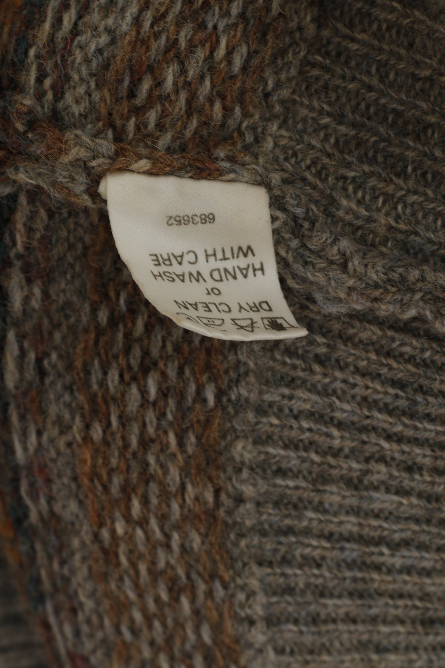 Woolen Classics Femme 3 M Pull Gris Imprimé Nordique 100% Laine Pull