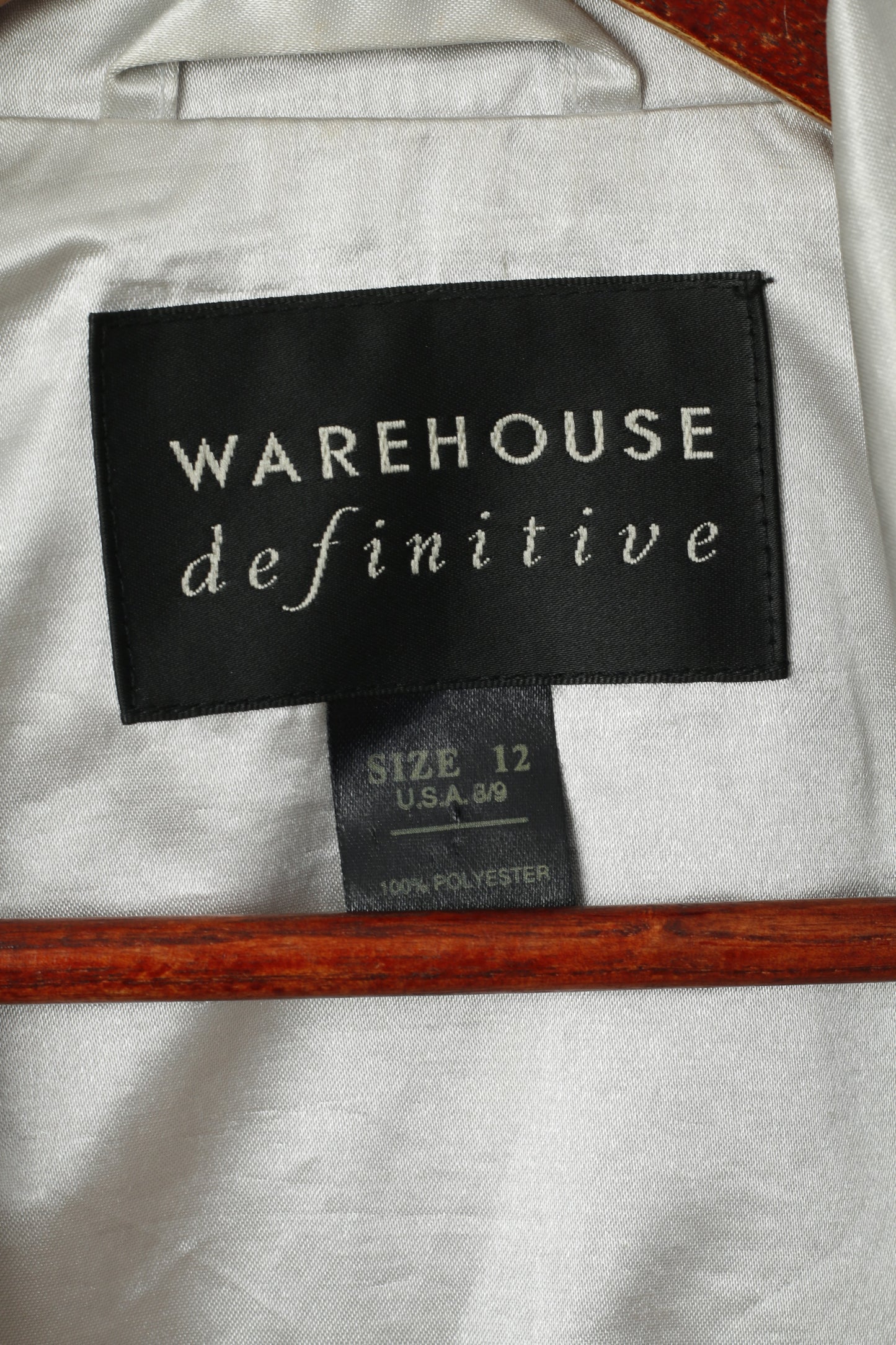 Warehouse Definitive Veste Trench décontractée avec poches argentées pour femme 12 M
