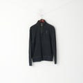 Marlboro Classsics Men XL (L) Sweatshirt Navy Cotton Zip Neck Vintage Pullover Top