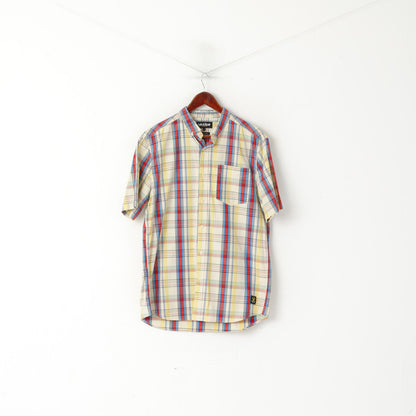 Lyle & Scott Men L Casual Shirt Multicolour Check Button Down Collar Regular Fit Top
