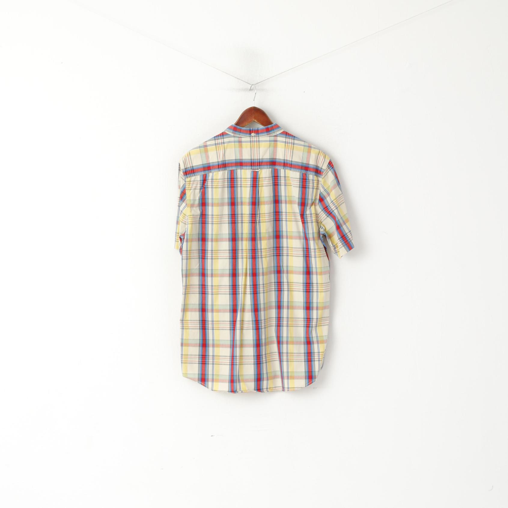 Lyle & Scott Men L Casual Shirt Multicolour Check Button Down Collar Regular Fit Top