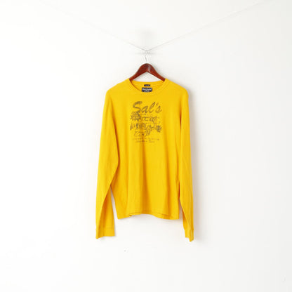 Abercrombie & Fitch Men XXL Shirt Yellow Cotton Muscle Long Sleeve Top