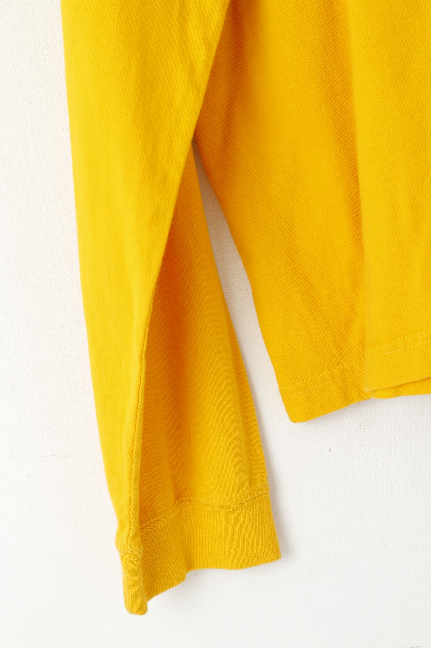 Camicia XXL da uomo Abercrombie &amp; Fitch Top a maniche lunghe in cotone giallo