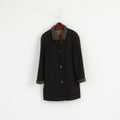 AZ Modell Femmes 40 Manteau Marron Laine Cachemire Qualité Simple Boutonnage Haut Classique