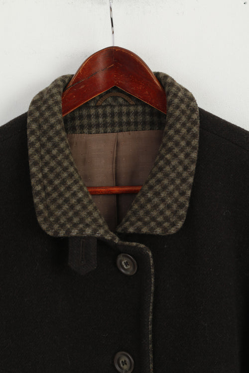 AZ Modell Femmes 40 Manteau Marron Laine Cachemire Qualité Simple Boutonnage Haut Classique