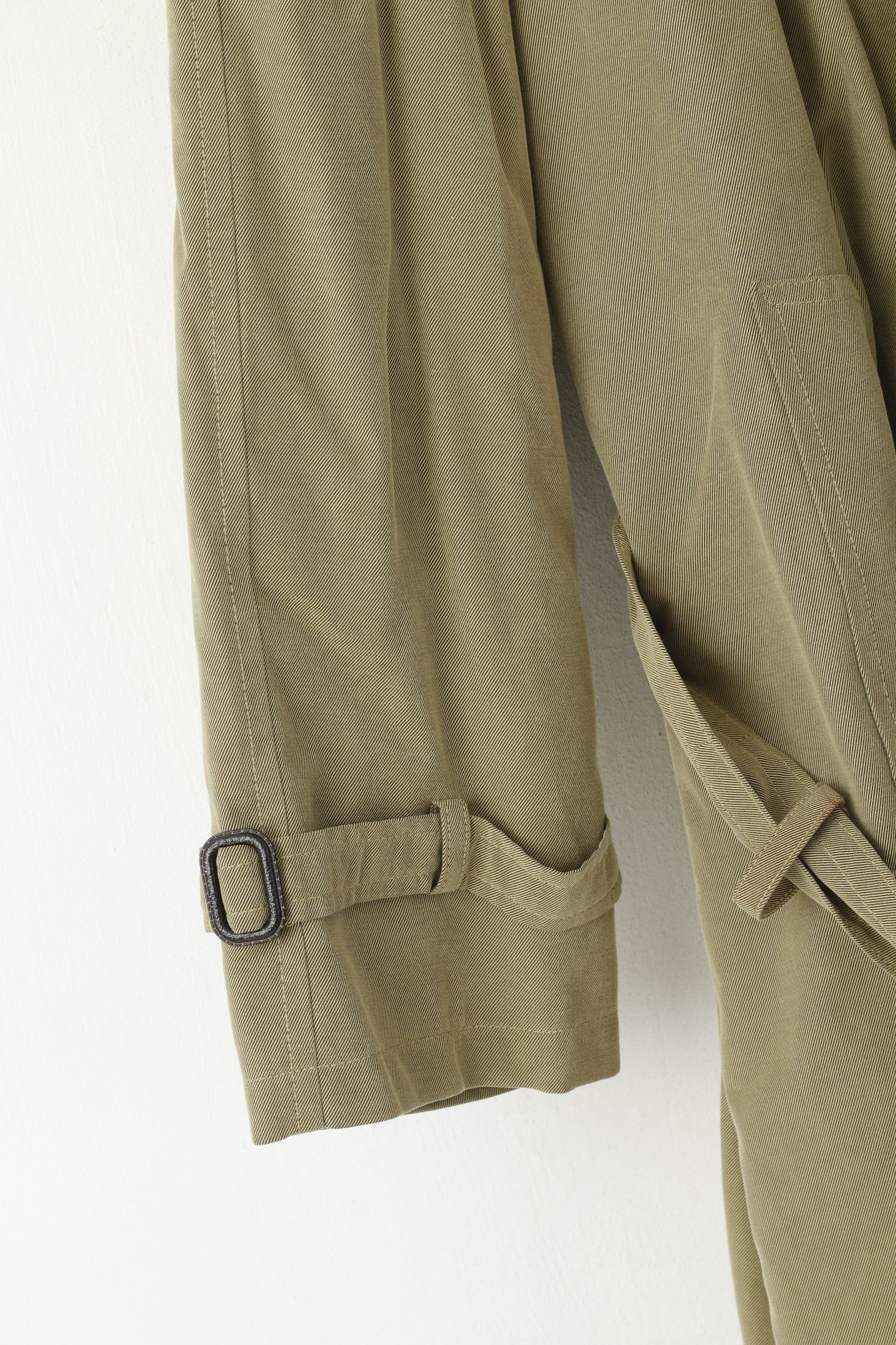 Bugatti Men 25 M Coat Green Cotton Classic Removable Lining Double Breasted Top