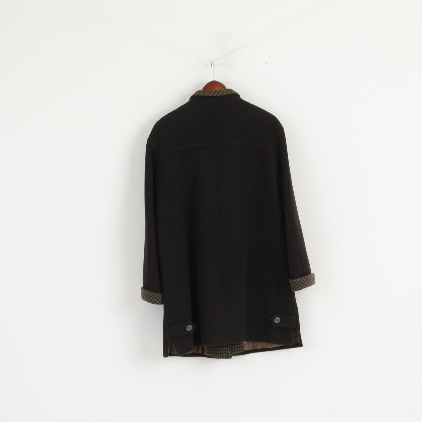 Cappotto modello AZ da donna 40 Top classico monopetto in lana marrone e cashmere di qualità