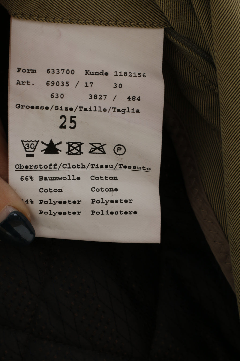 Bugatti Hommes 25 M Manteau Vert Coton Classique Doublure Amovible Haut À Double Boutonnage