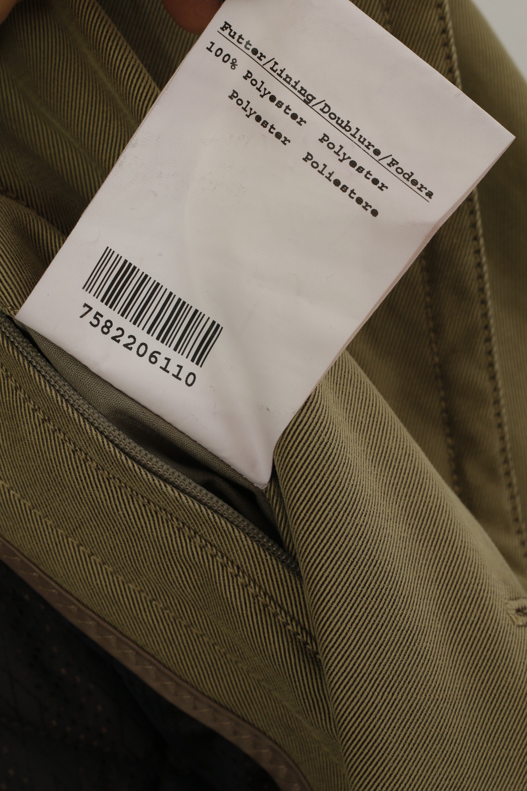 Bugatti Hommes 25 M Manteau Vert Coton Classique Doublure Amovible Haut À Double Boutonnage