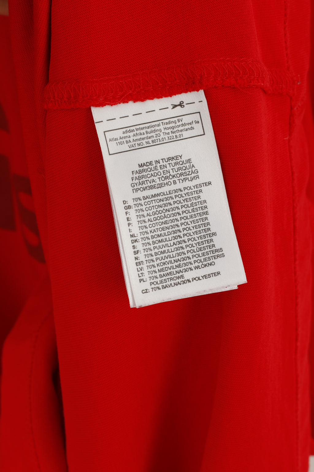 T-shirt Adidas da uomo XL in cotone rosso vintage Sport Clima 365 Performance Essentials Top