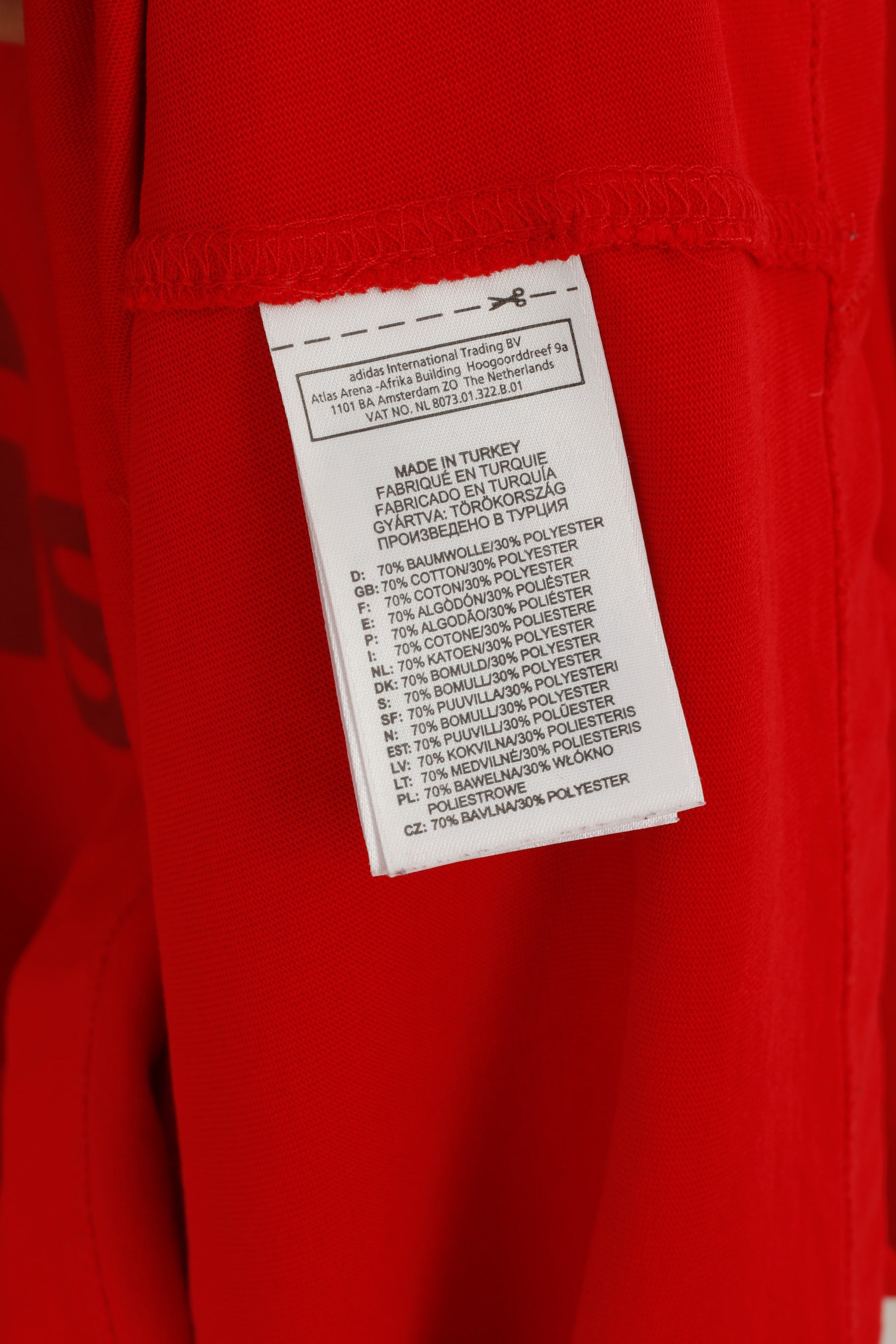 T-shirt Adidas da uomo XL in cotone rosso vintage Sport Clima 365 Performance Essentials Top