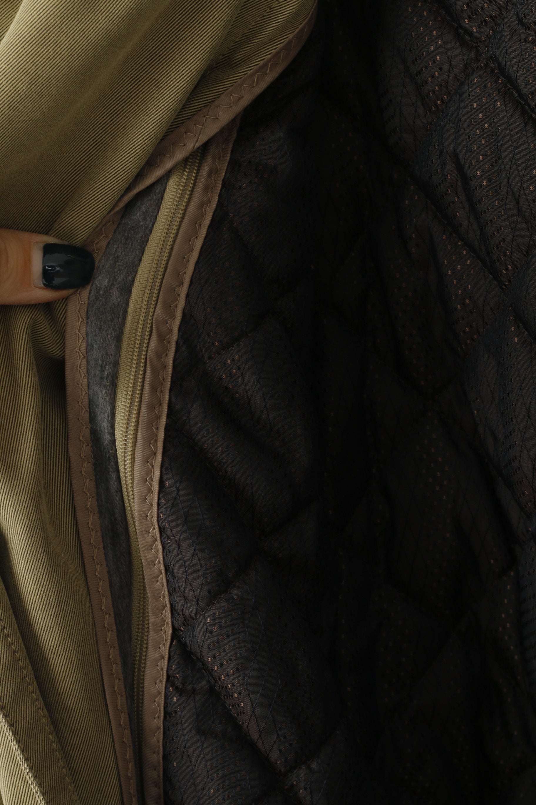 Bugatti Hommes 25 M Manteau Vert Coton Classique Doublure Amovible Haut À Double Boutonnage