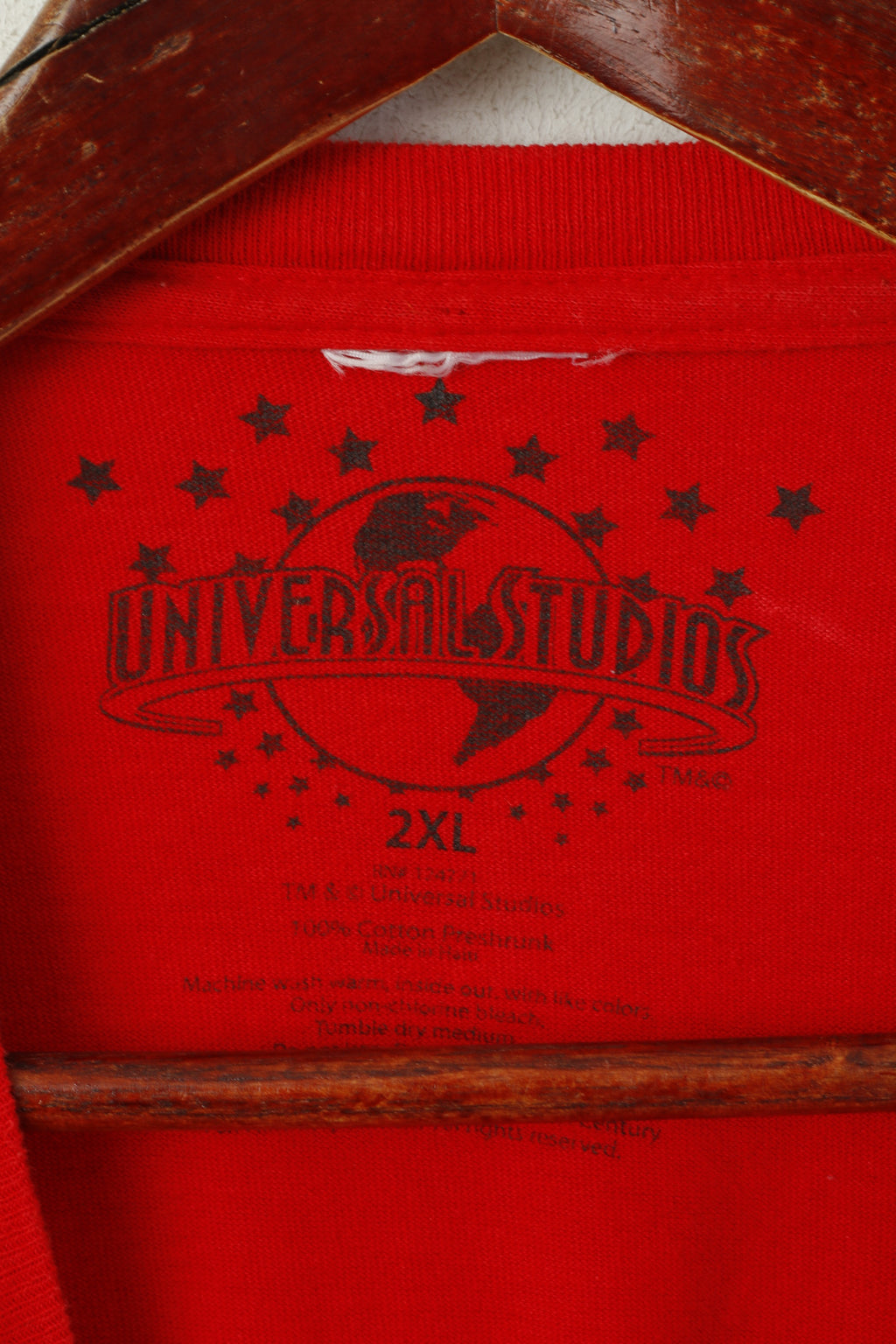Universal Studios Men XXL T- Shirt Red Cotton Are You Ready To Get Duffed Top
