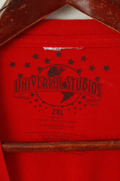 Universal Studios Homme XXL T-Shirt Rouge Coton Êtes-Vous Prêt À Vous Faire Duffed Top