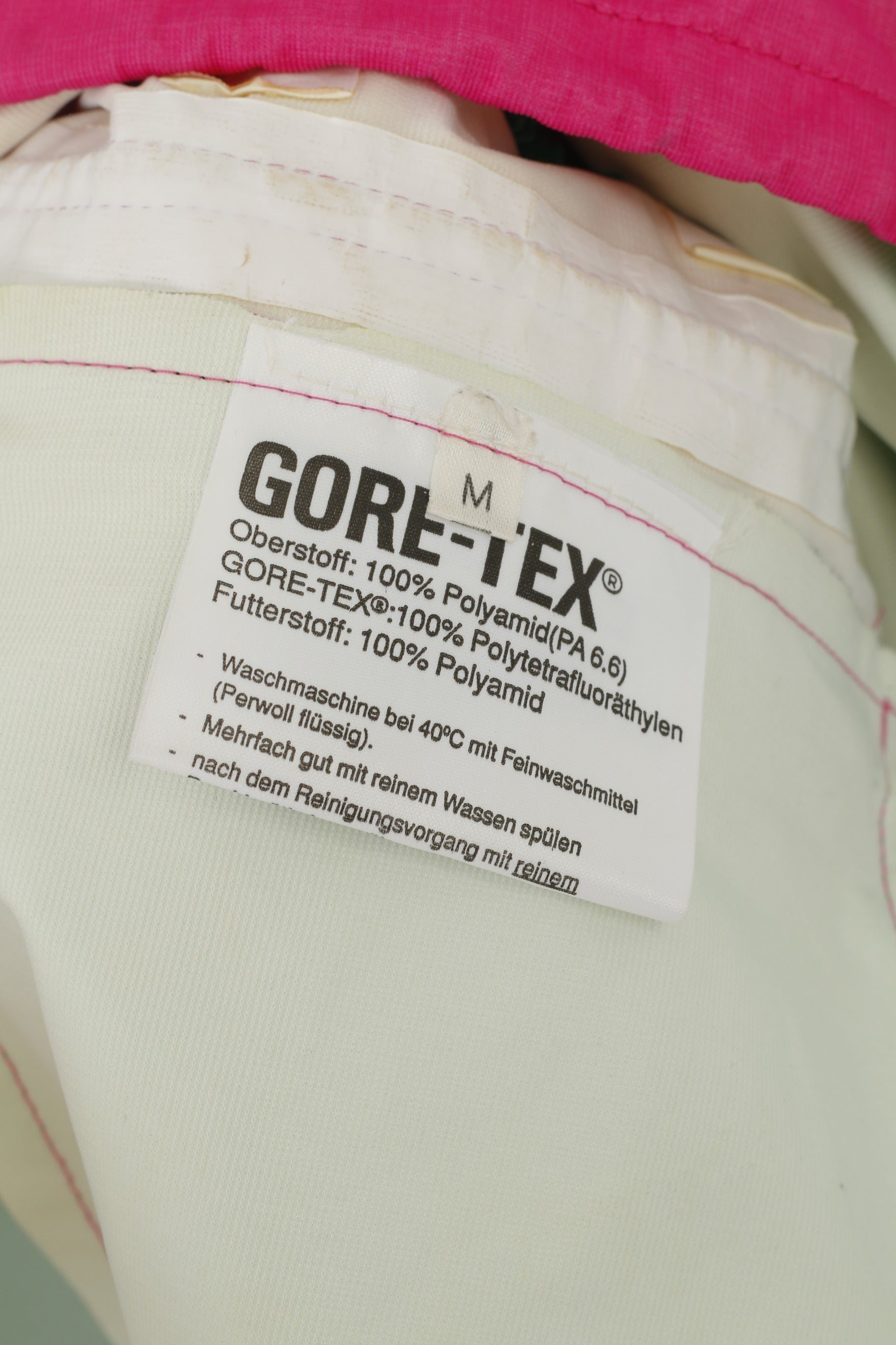 Vintage Women M Pullover Jacket Pink Gore-Tex Hooded Outdoor Retro Top