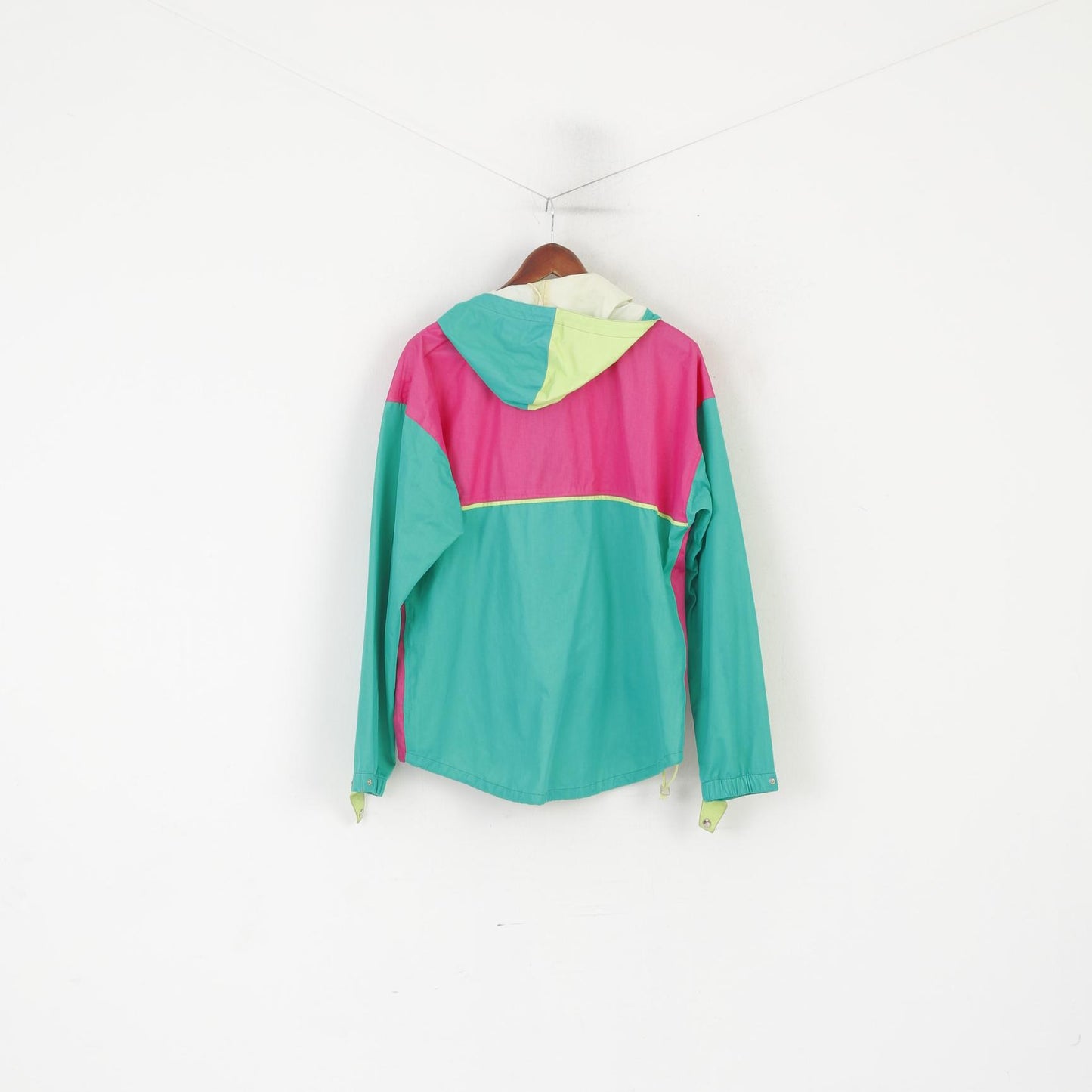 Vintage Women M Pullover Jacket Pink Gore-Tex Hooded Outdoor Retro Top