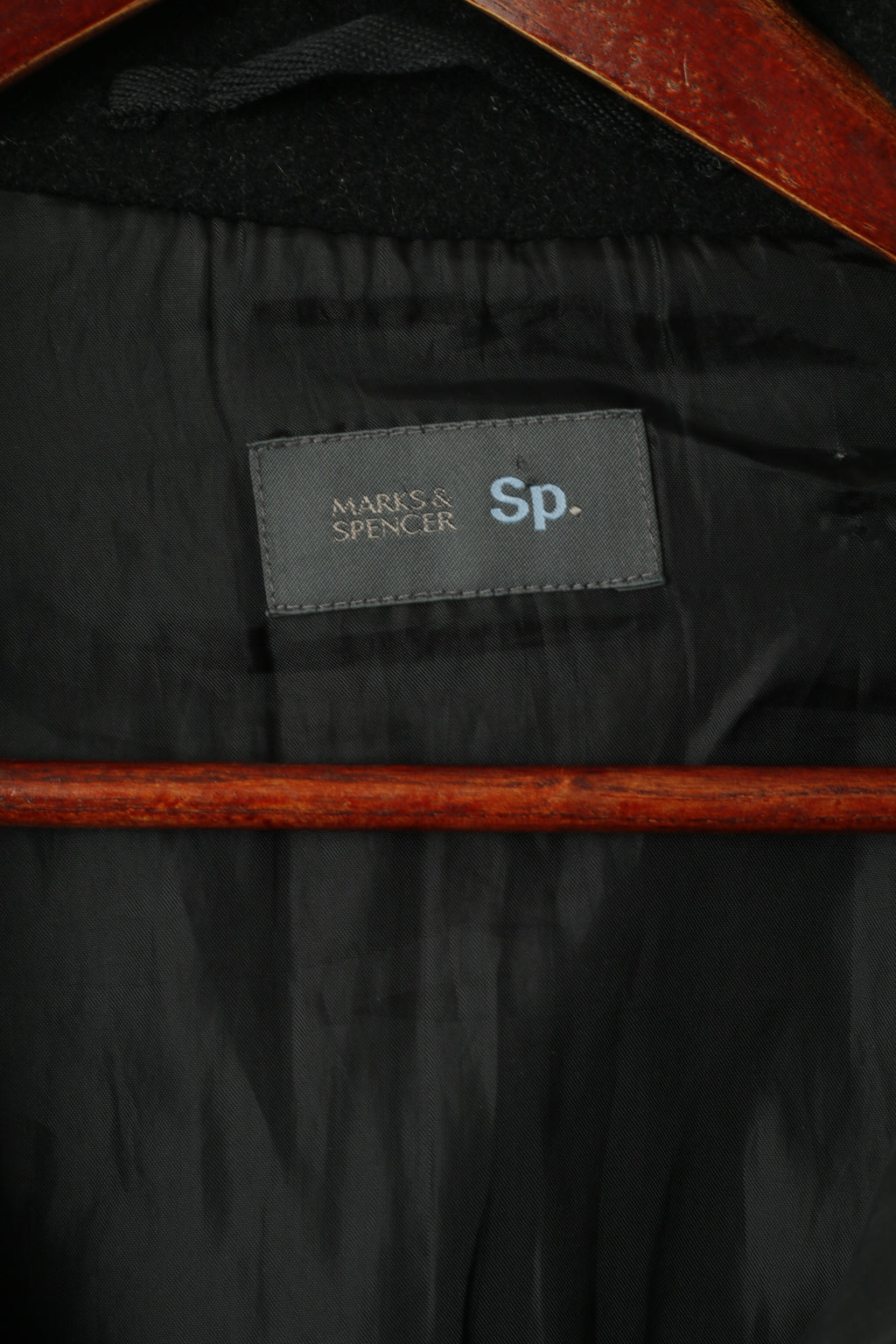 Marks &amp; Spencer Hommes L Veste Charcoal Laine Nylon Mélange Classique Fermeture Éclair Complète Top
