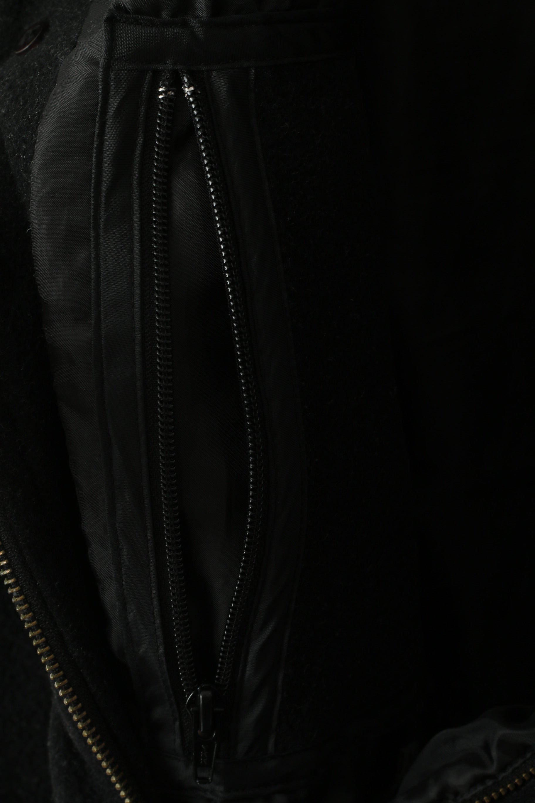 Marks &amp; Spencer Hommes L Veste Charcoal Laine Nylon Mélange Classique Fermeture Éclair Complète Top