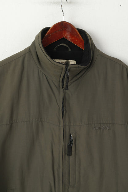Animal Men S Jacket Khaki Classic Collection Nylon Full Zipp Fleece Lined Top