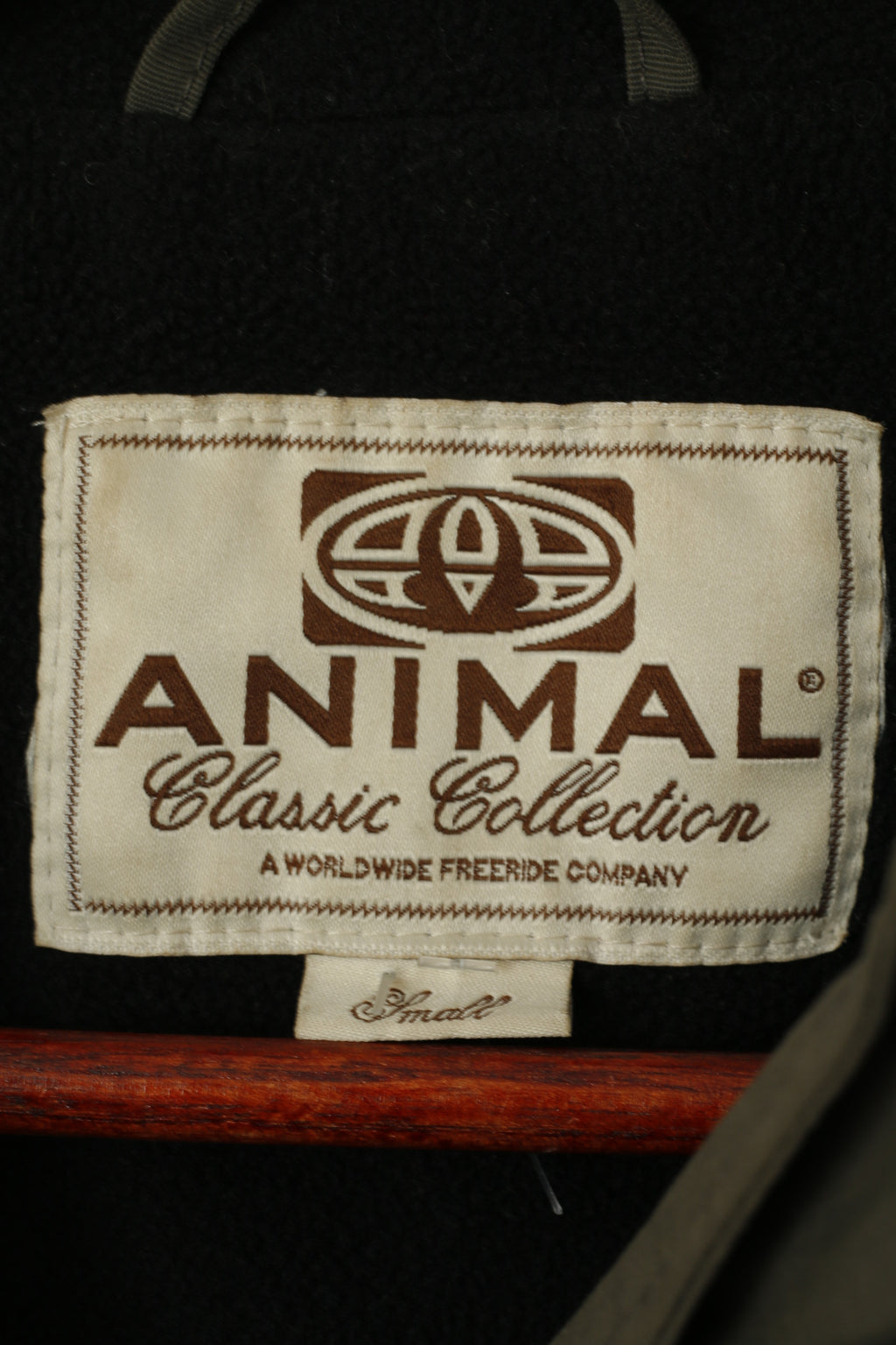 Animal Men S Jacket Kaki Classic Collection Nylon Full Zipp Doublé Polaire Haut