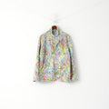 Shamp Men M Fleece Top Unisex Multicolour Vintage Zip Neck Two Pockets