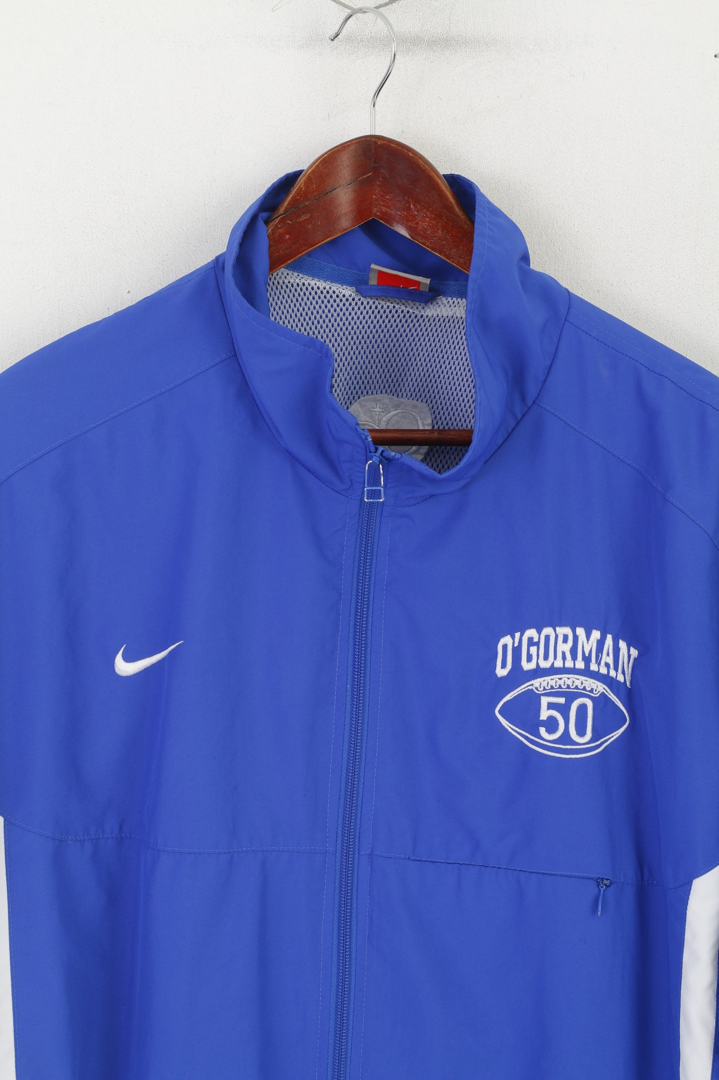 Nike Team Men XL Jacket Blue O'Gorman High School Baseball Zip Up Sport Top