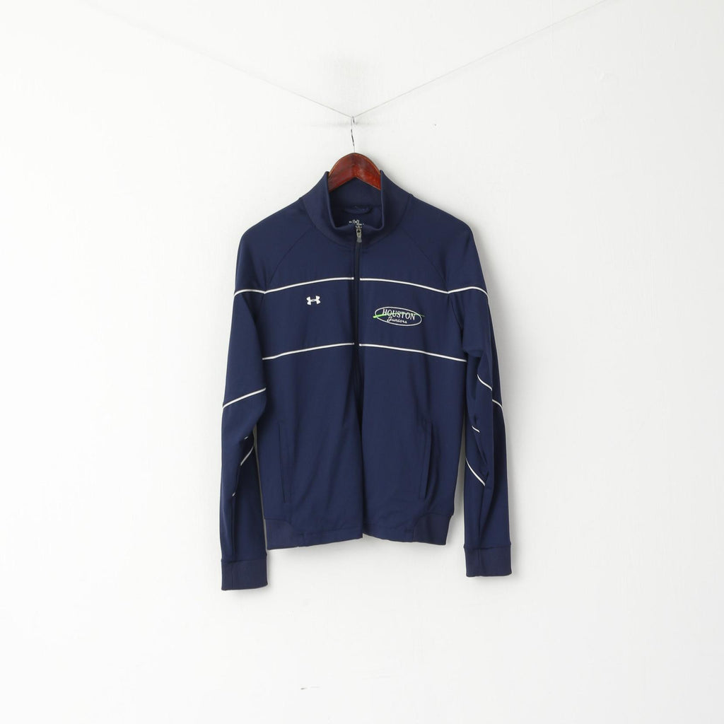 Under Armour Youth MD 12 Age Sweatshirt Navy Zip Up Houston Juniors Sport Top