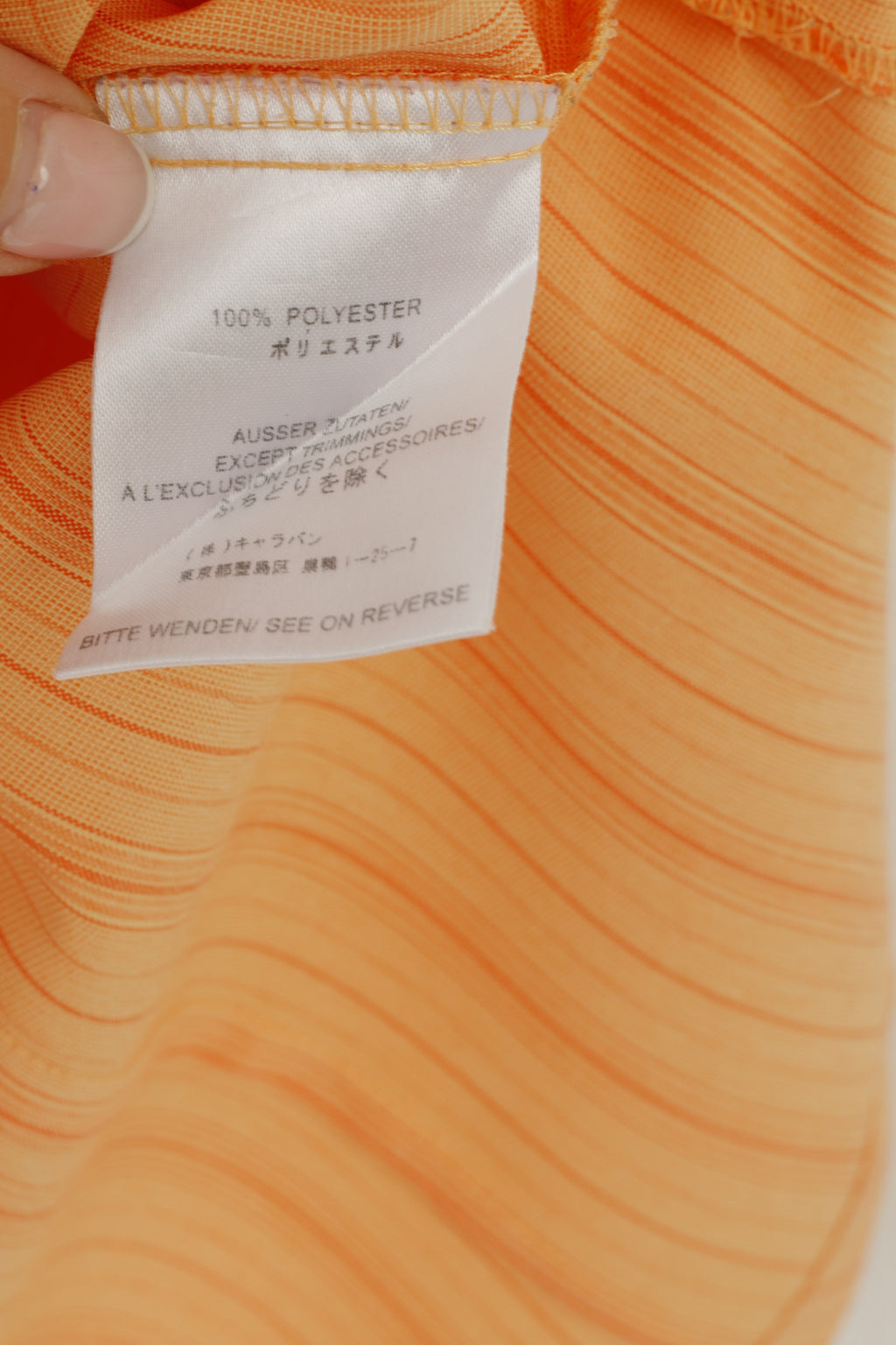 Jack Wolfskin Femme L 14/16 Chemise décontractée Orange Voyage Rayé Outdoor Top