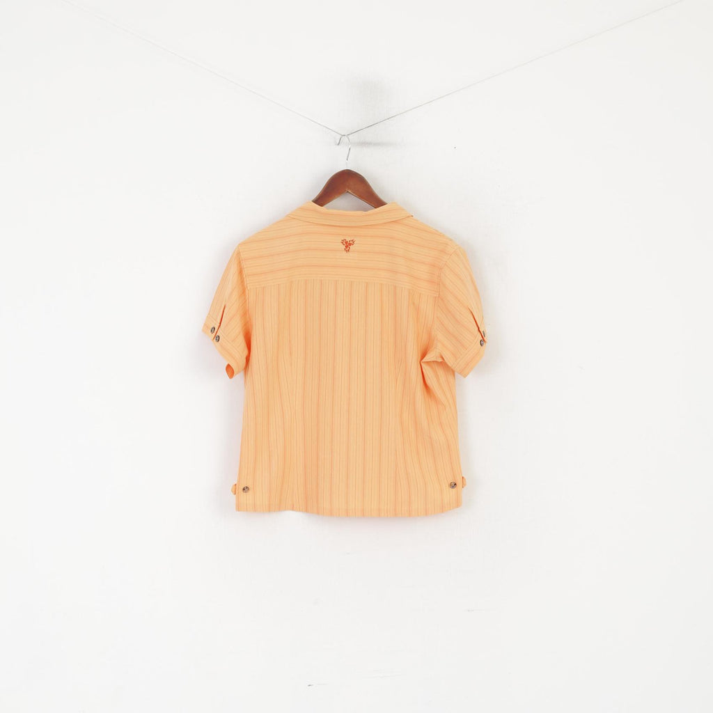 Jack Wolfskin Femme L 14/16 Chemise décontractée Orange Voyage Rayé Outdoor Top
