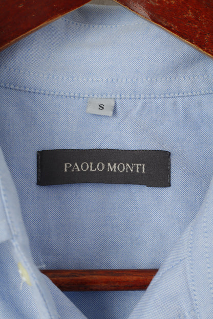 Paolo Monti Men S Casual Shirt Blue Cotton Los Amigos Team Australia #1 Top
