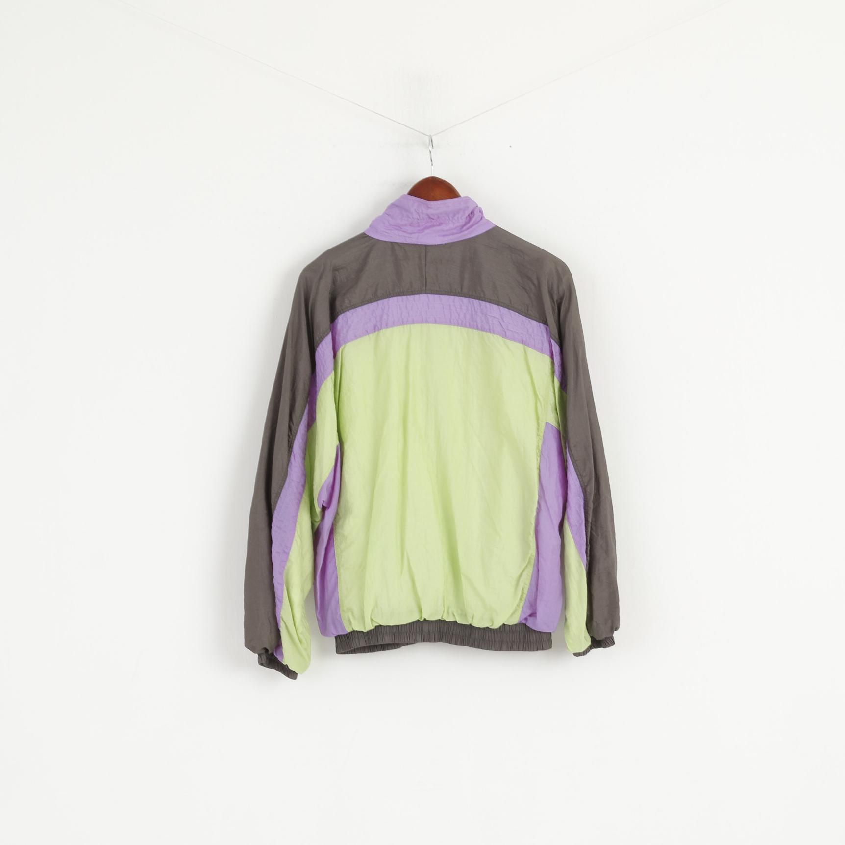 United Movements Veste Homme Violet Festival Nylon Vintage 80's Zip Up Unisex Track Top