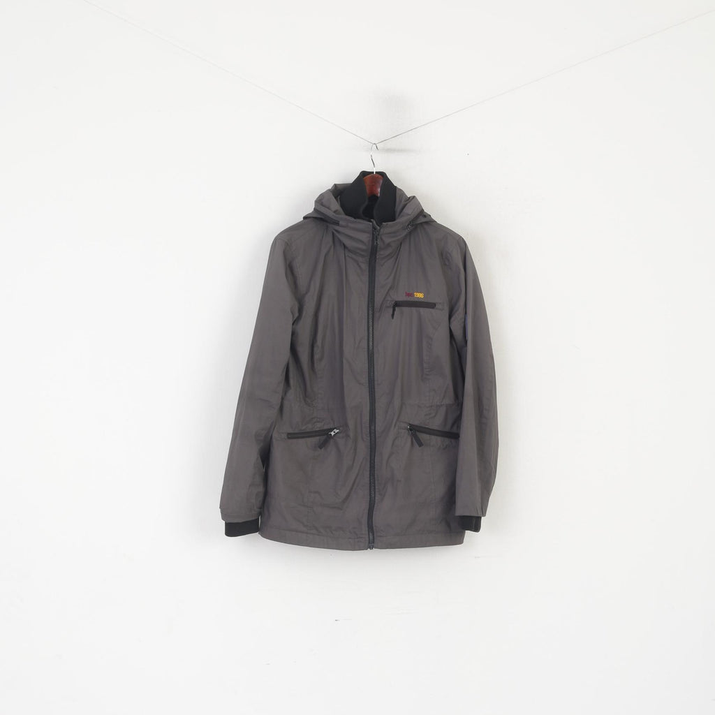 Bonprix Femmes 42 16 Veste Gris Extérieur À Capuche Full Zip Adventure Top