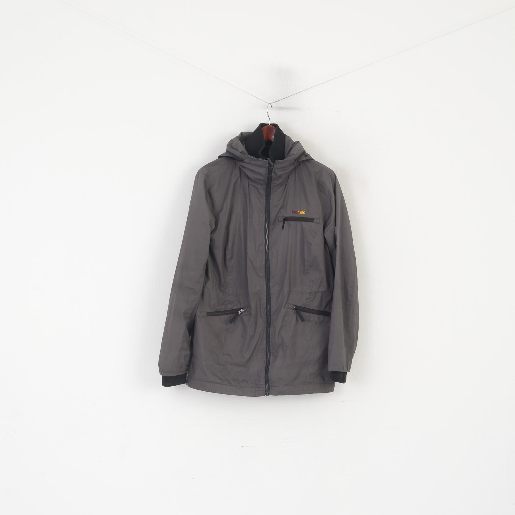 Bonprix Femmes 42 16 Veste Gris Extérieur À Capuche Full Zip Adventure Top
