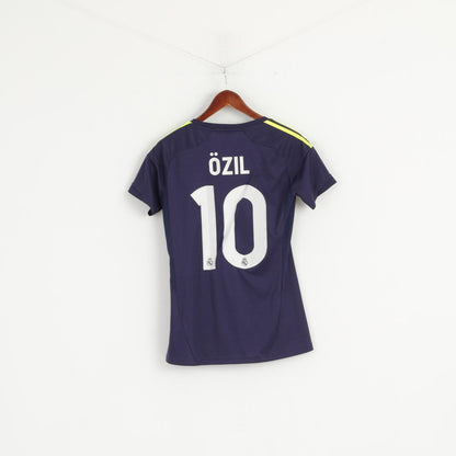 Adidas Real Madrid Femme M Chemise Bleu Football Club Ozil #10 Haut Maillot