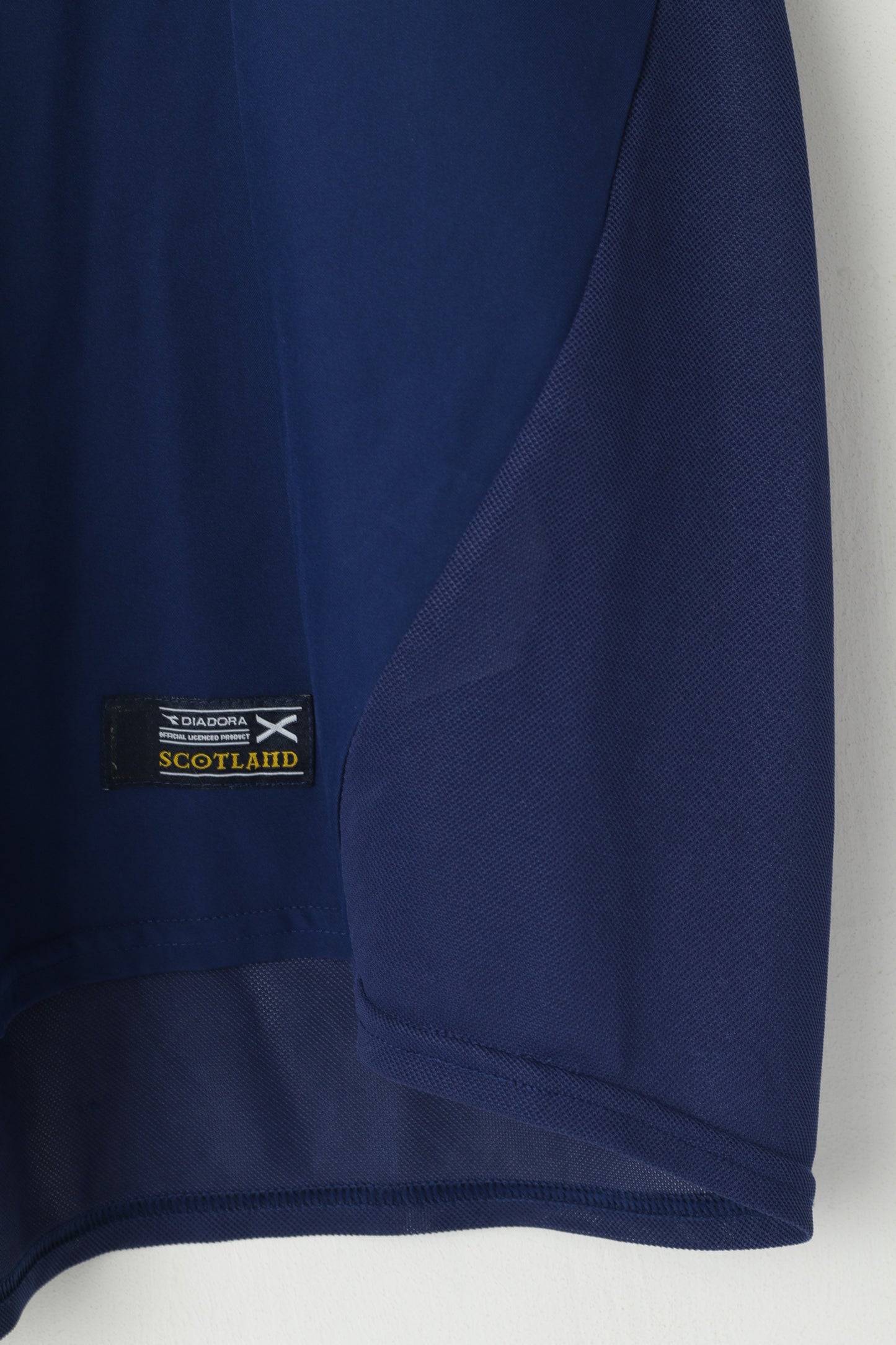 Diadora Men S Shirt Navy Crew Neck Scotland Football Jersey Top