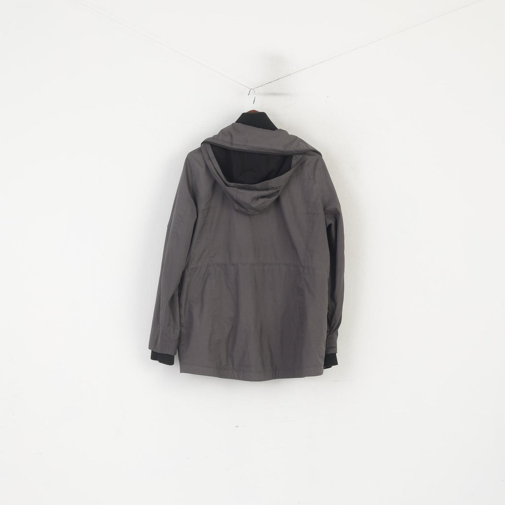 Bonprix Femmes 42 16 Veste Gris Extérieur À Capuche Full Zip Adventure Top