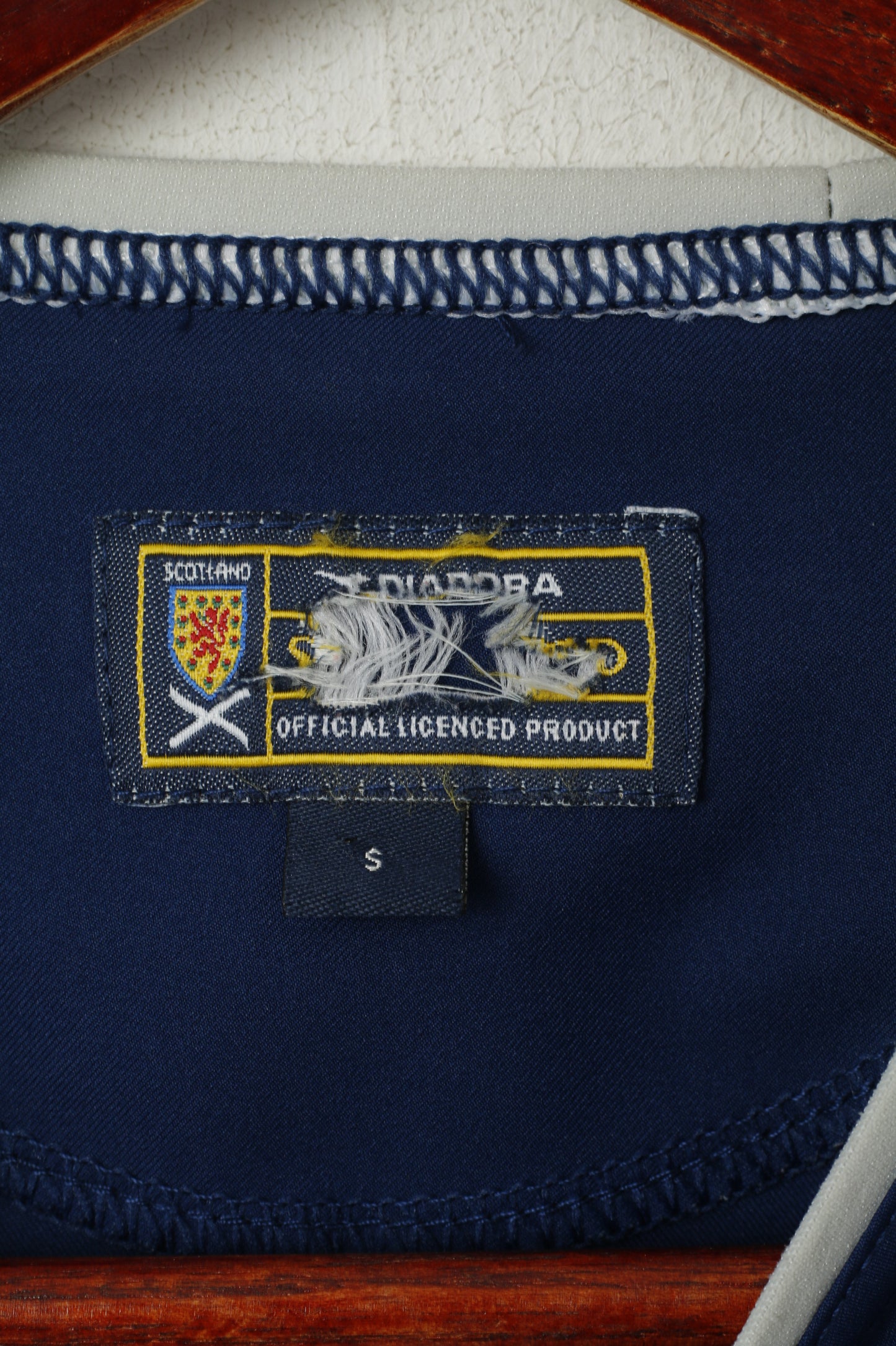Diadora Men S Shirt Navy Crew Neck Scotland Football Jersey Top