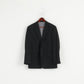 Lambretta Men 40" 102 Blazer Black Wool Striped Single Breasted Classic Jacket