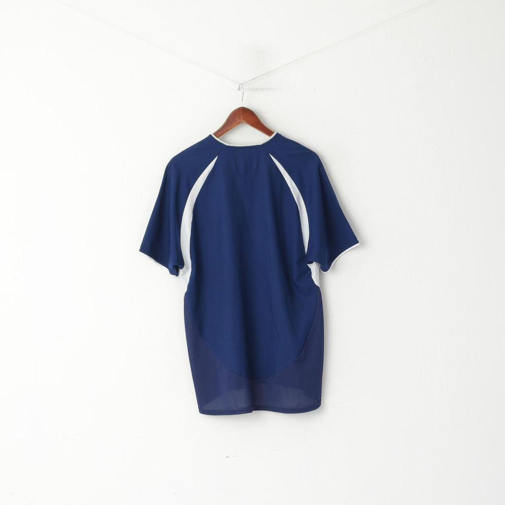 Diadora Men S Shirt Navy Crew Neck Scotland Football Jersey Top