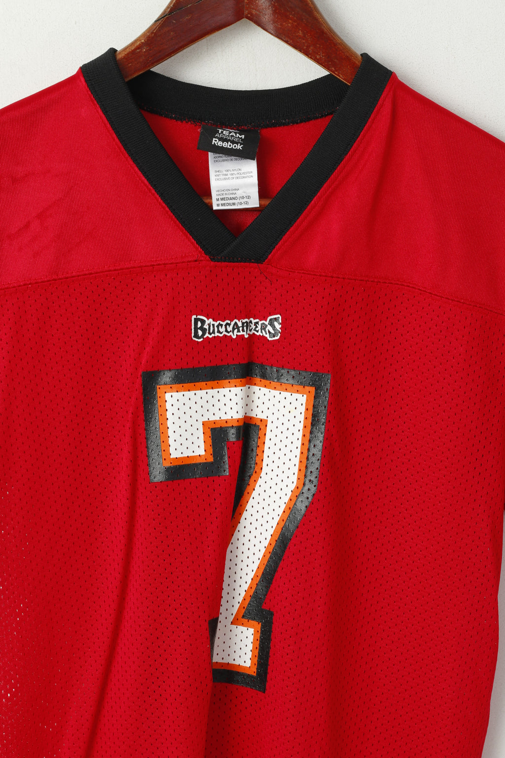 Maglia Reebok da ragazzo 10-12 anni rossa NFL Team Buccaneers Nylon Garcia #7 Top