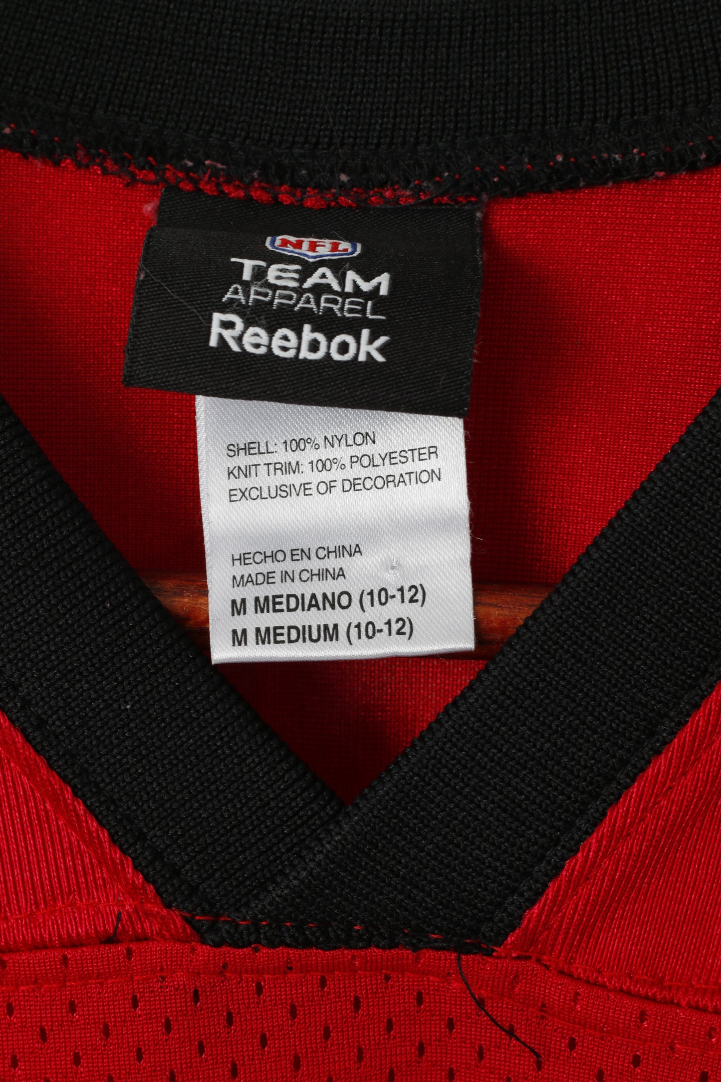Reebok Boys 10 - 12 Age Shirt Red NFL Team Buccaneers Nylon Garcia #7 Top