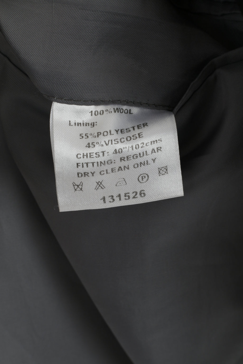 Lambretta Men 40" 102 Blazer Black Wool Striped Single Breasted Classic Jacket