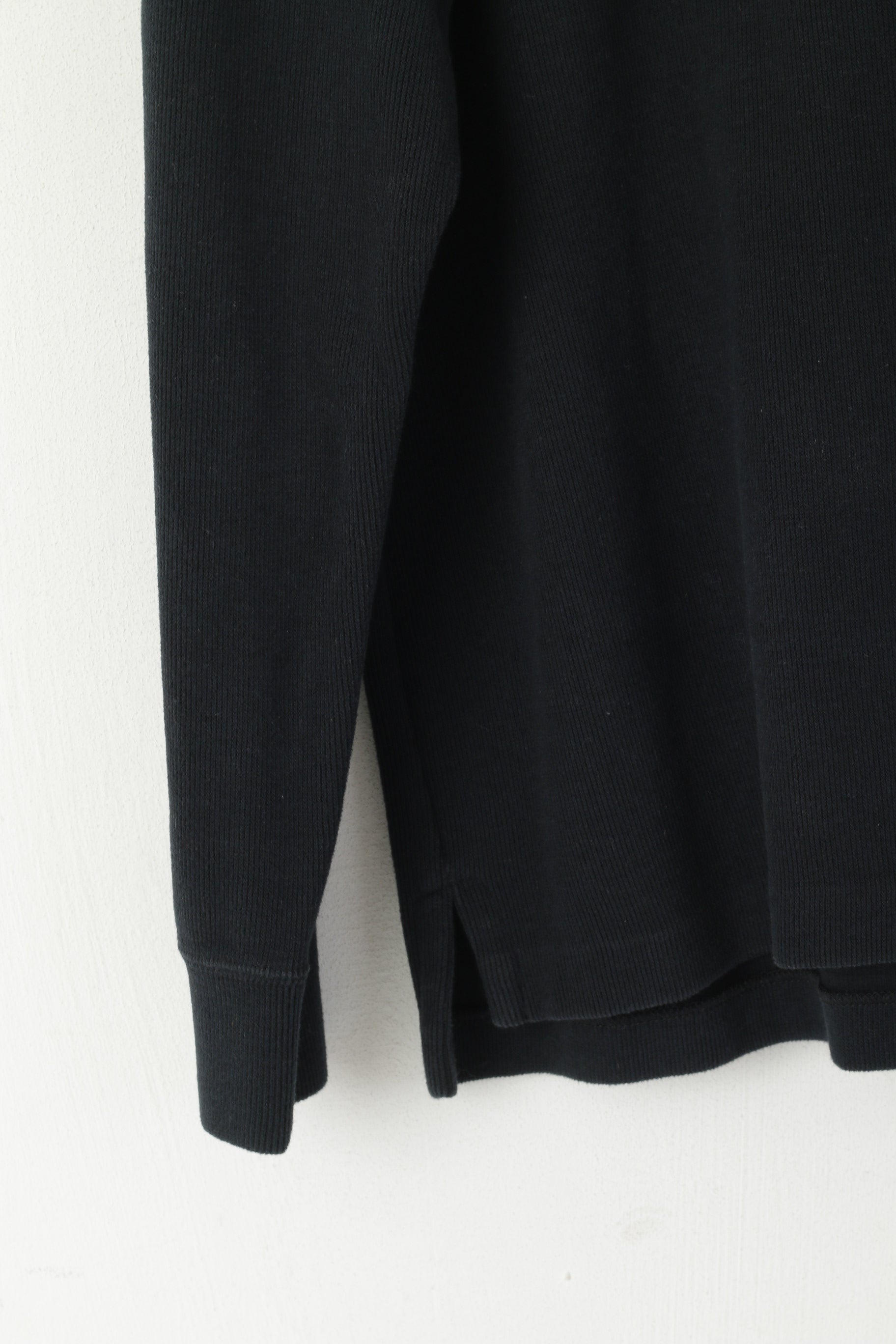 Kangol Men S Sweatshirt Black Pullover Cotton Vintage Zip Neck Sport Top