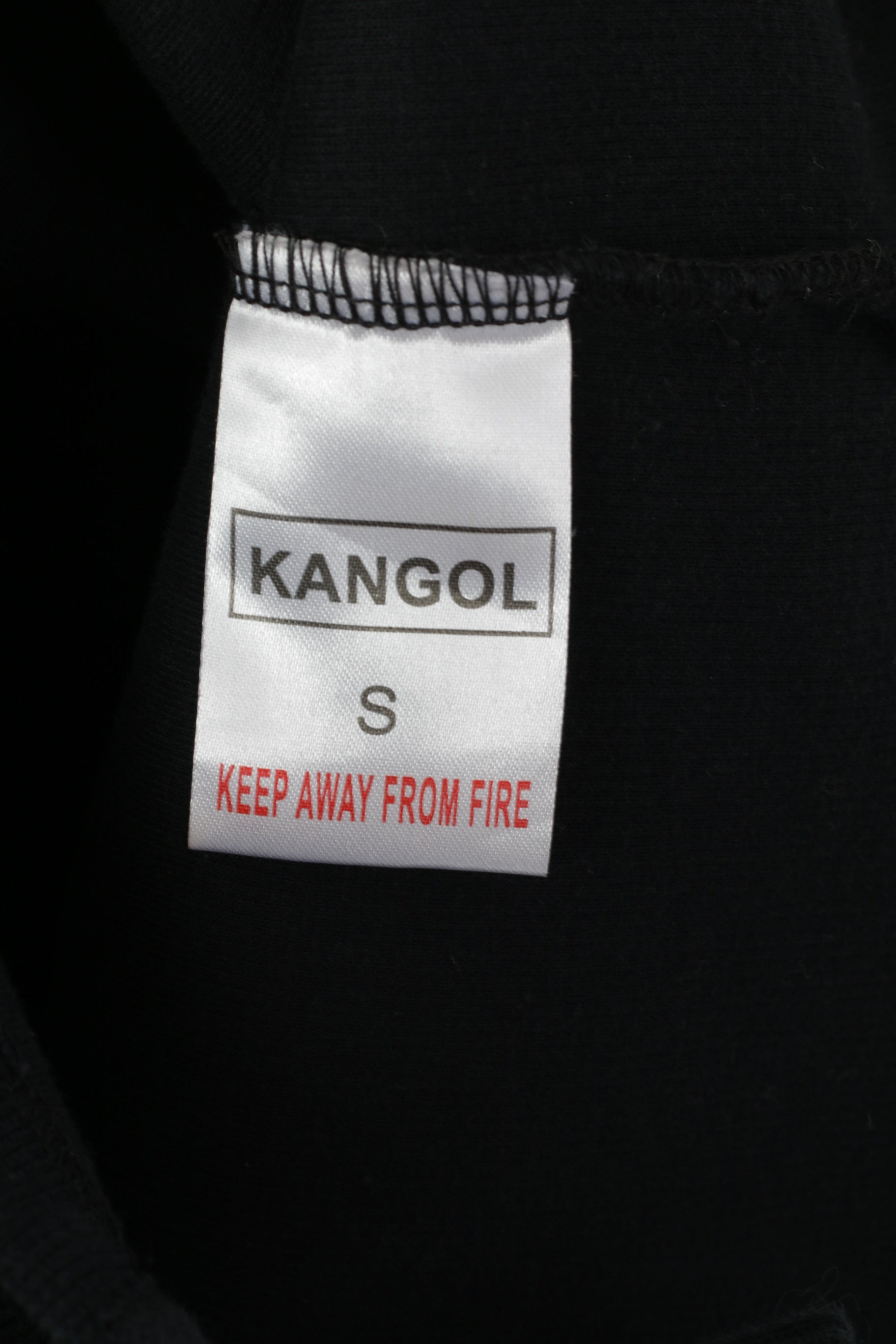 Kangol Men S Sweatshirt Black Pullover Cotton Vintage Zip Neck Sport Top